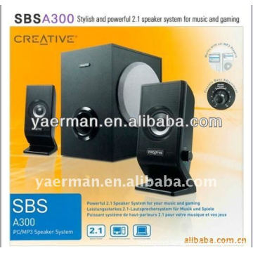 Cheap and fine 2.1 usb subwoofer laptop speaker SBS-A300 for dvd player